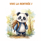 Panda joyeux pour une rentrée en douceur